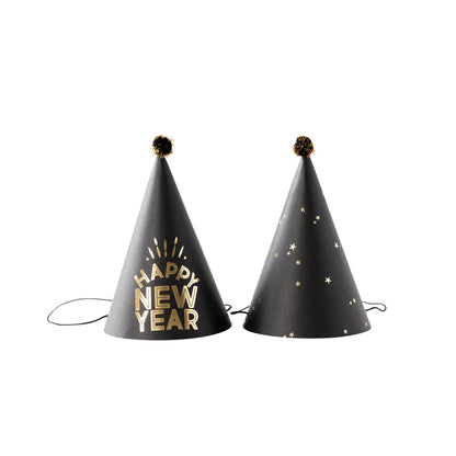 Happy New Year Party Hats 8ct