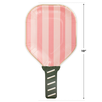 Pink Paddle Shaped Paper Plates 8ct