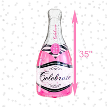 Pink Wine Bottle foil Balloon