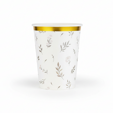 Floral Eucalyptus Paper Cups 9oz (8 Pack)
