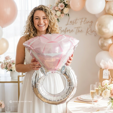 Pink Engagement Ring Foil Balloon