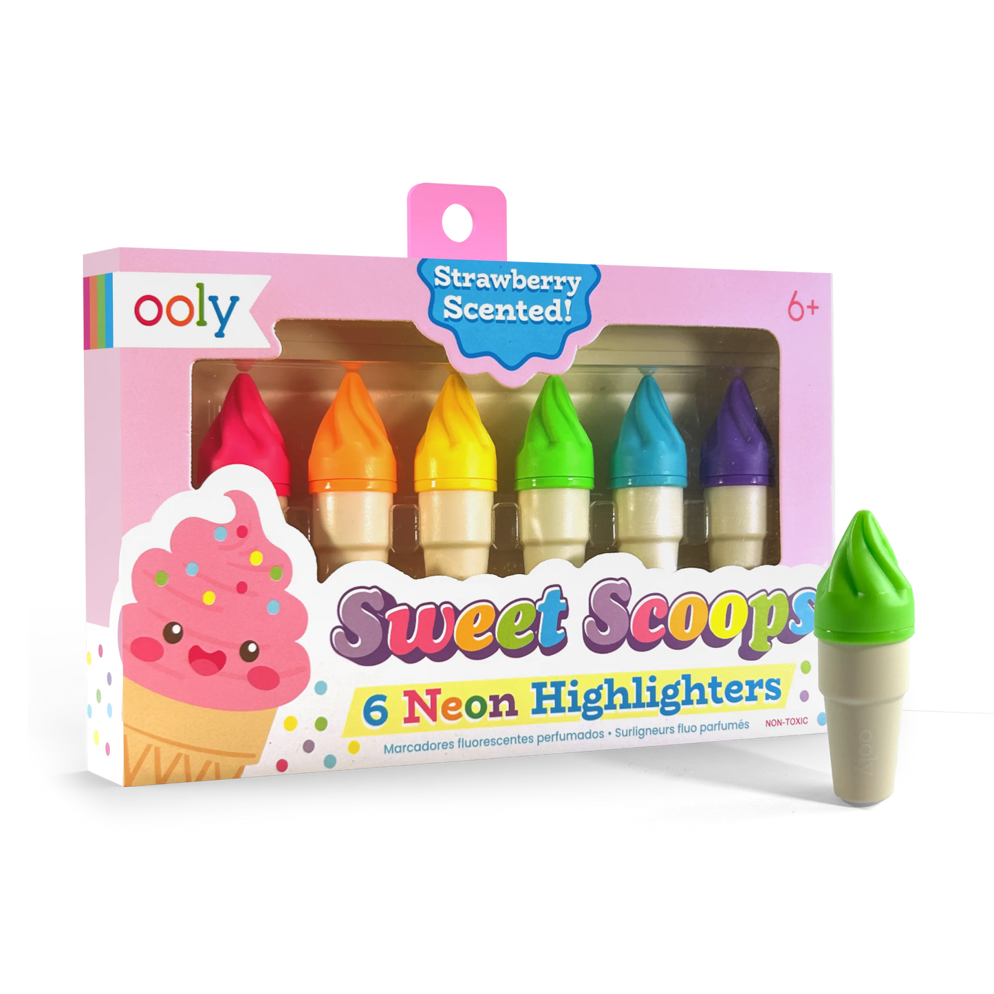 Sweet Scoops Neon Highlighters - Strawberry Scented