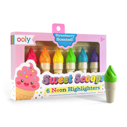 Sweet Scoops Neon Highlighters - Strawberry Scented