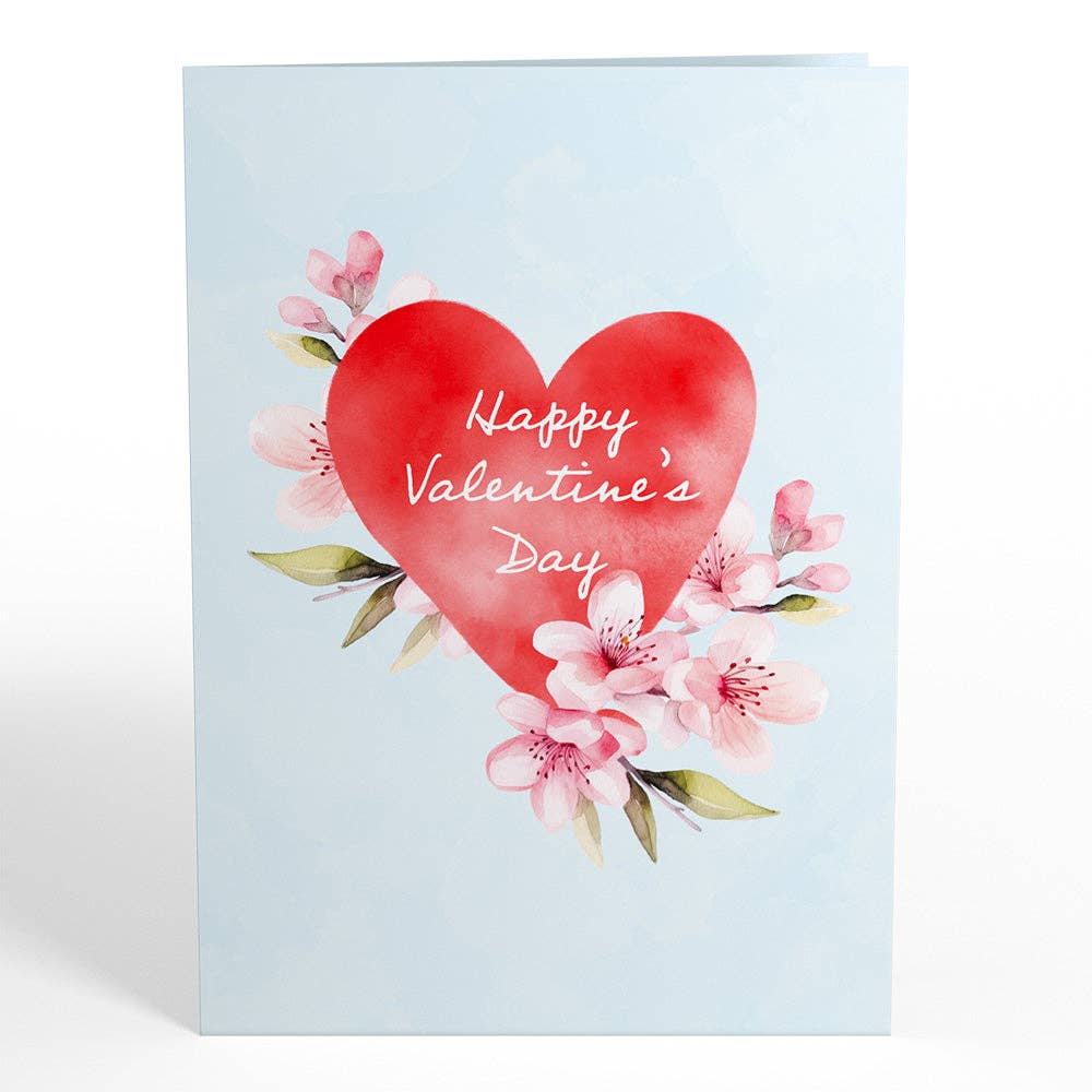 Happy Valentine's Day Cherry Blossom Tree 5x7" Card