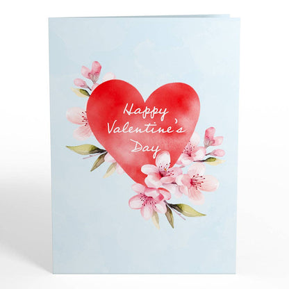 Happy Valentine's Day Cherry Blossom Tree 5x7" Card