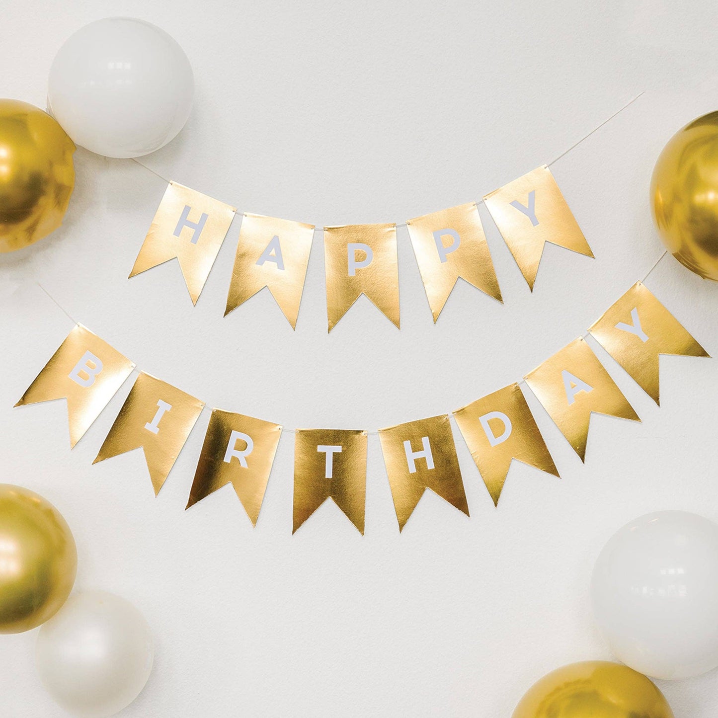 Gold Foil "HAPPY BIRTHDAY" Banner