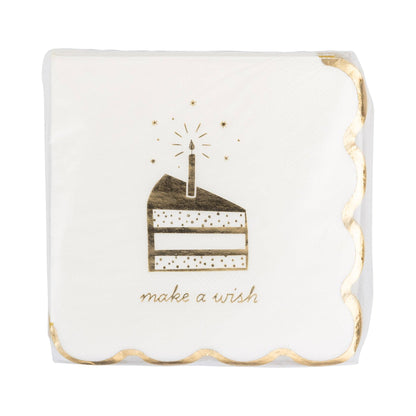 Make a Wish Cake Cocktail Napkin
