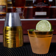 Premium Tumblers Clear w/Gold Rim 20 Ct.