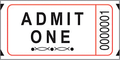Admit One Ticket Roll - 2000 Tickets