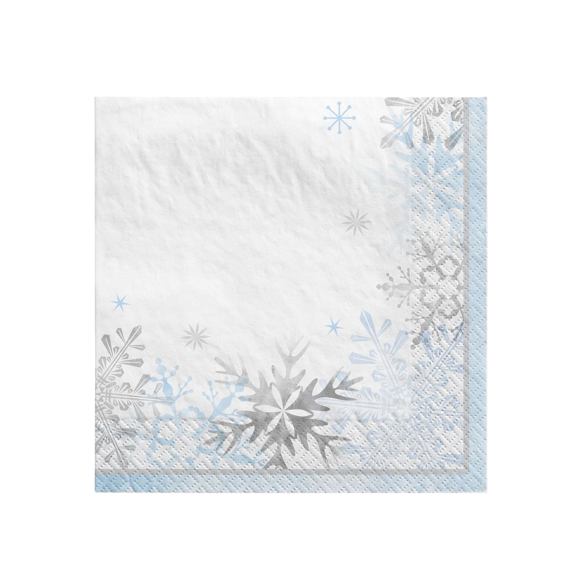 Snowflake Beverage Napkins