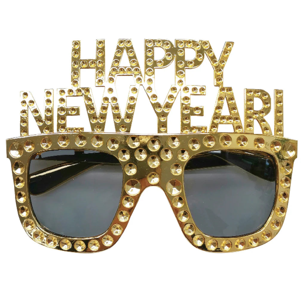 NYE Plastic Jewelled Glasses