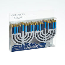 Chanukah Tablescatters, 12 Foiled & Glittered Menorahs