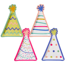 Birthday Candles Party Hats Die Cut Salad/Dessert Plates 8ct