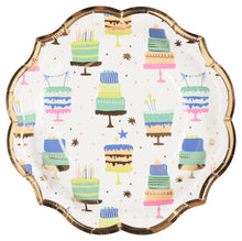 Birthday Candles Foil 8in Salad/Dessert Plates 8ct