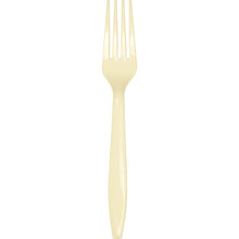 Vanilla Creme Plastic Forks 24ct