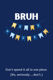 Cash Stash Cards - Bruh Hanukkah