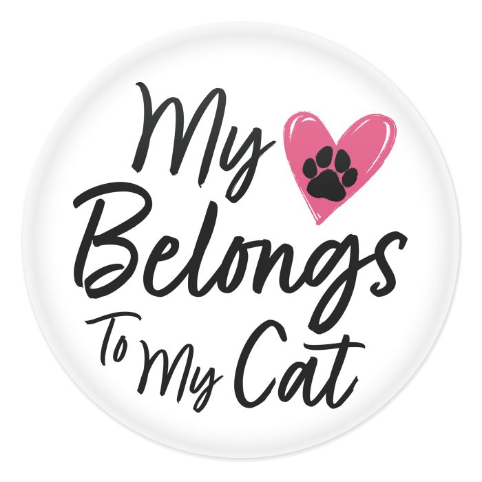 My Heart Belongs To My Cat Button 2"