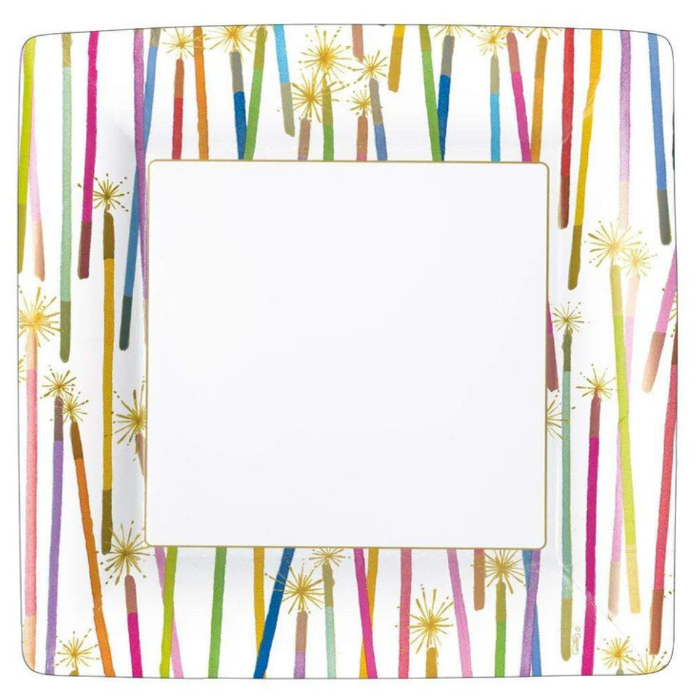 Birthday Candles Tableware Dinner Plates 8ct