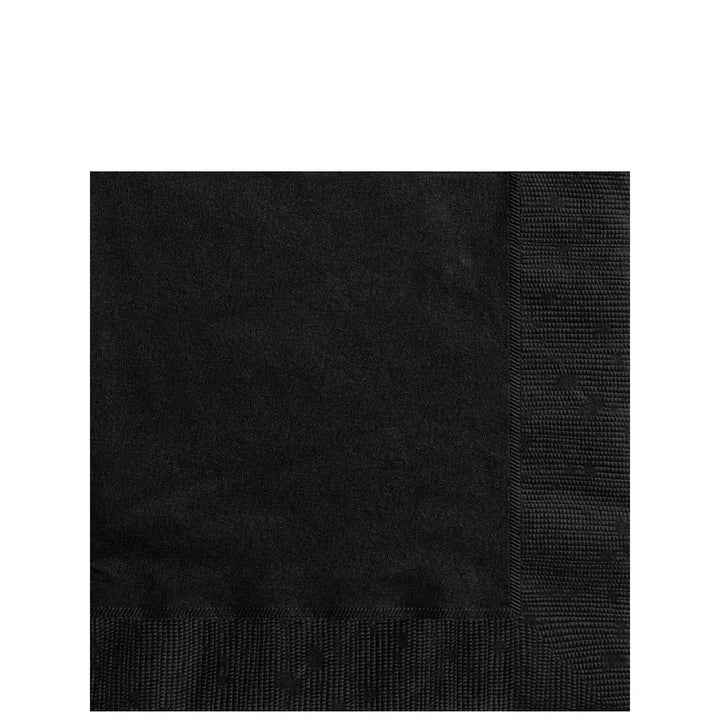 Black Beverage Napkins 20ct