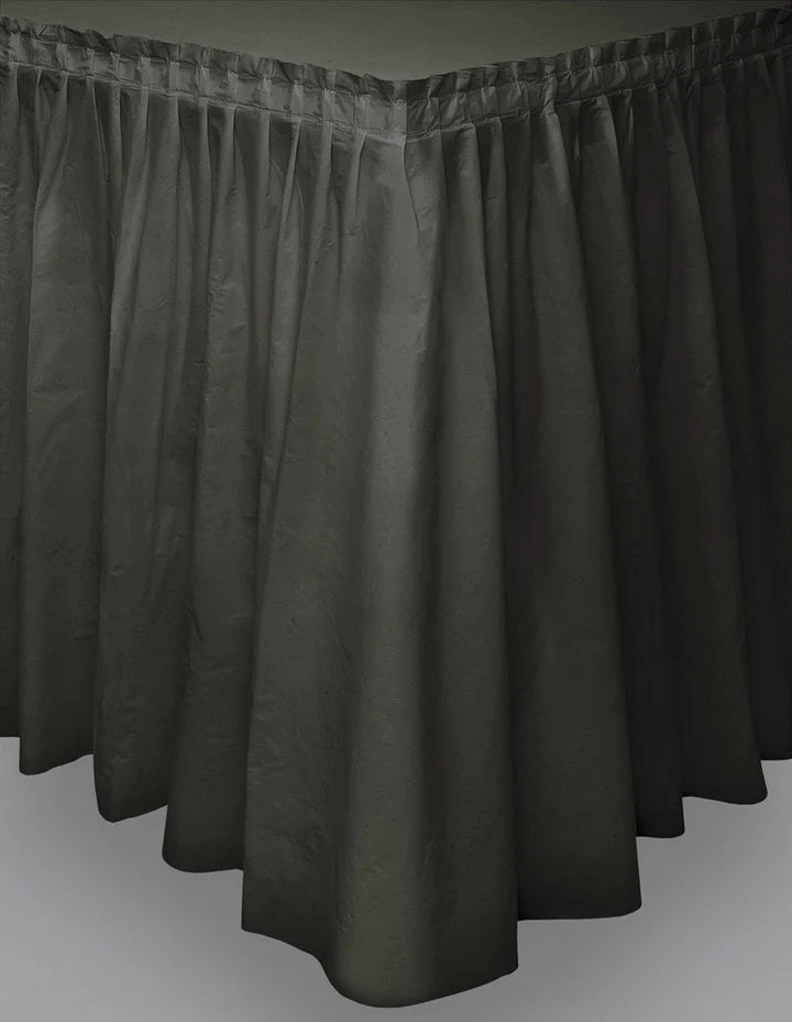 Black Plastic Table Skirt 29" x 21 ft.