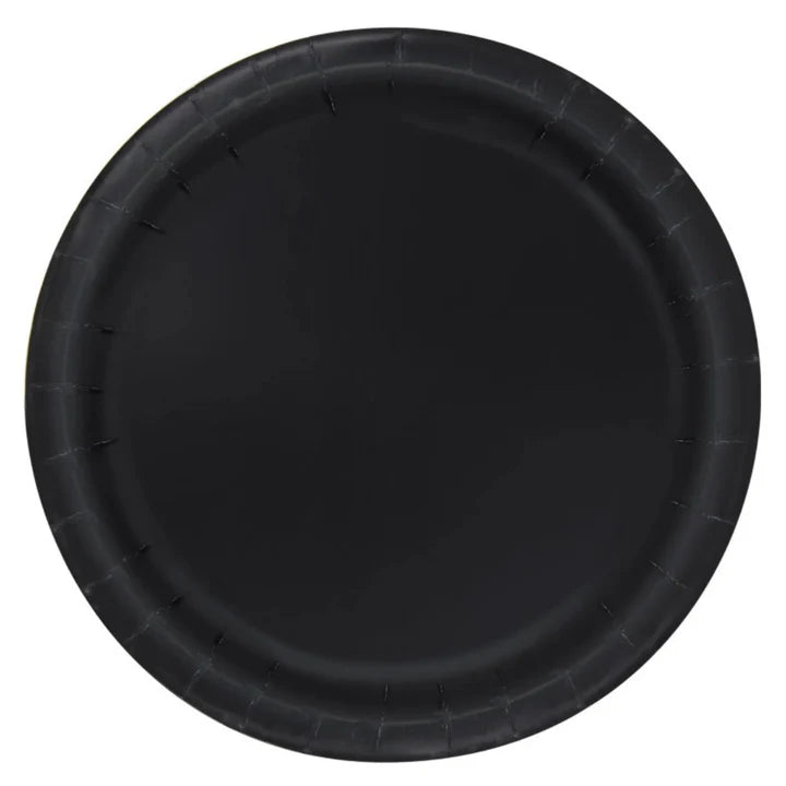 Black 10in Paper Plates 50ct