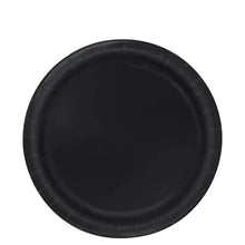 Black 7in Paper Plates 20ct