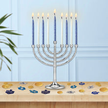 Premium Chanukah Candles - Frosted Blue and White 45ct