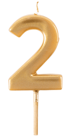 Number Candle Gold