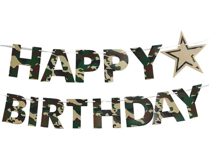 CAMO Happy Birthday Banner