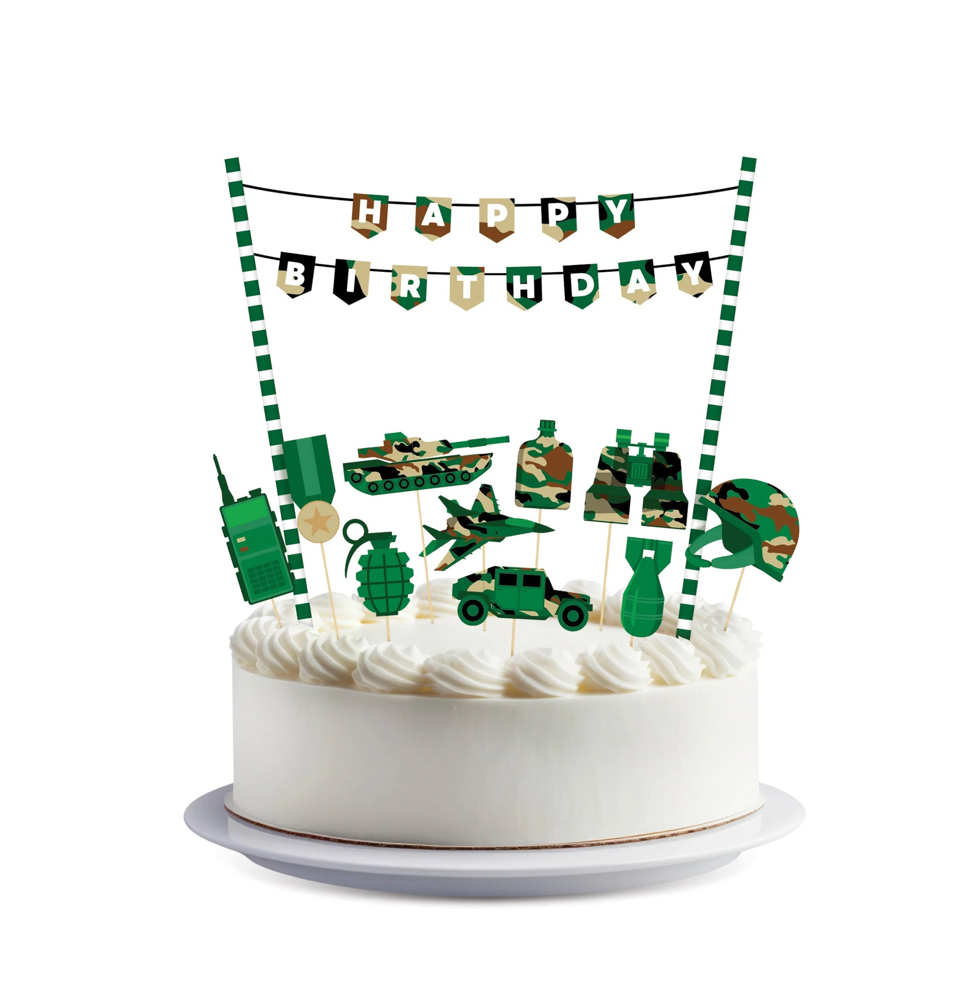 CAMO Cake Topper Set 11ct