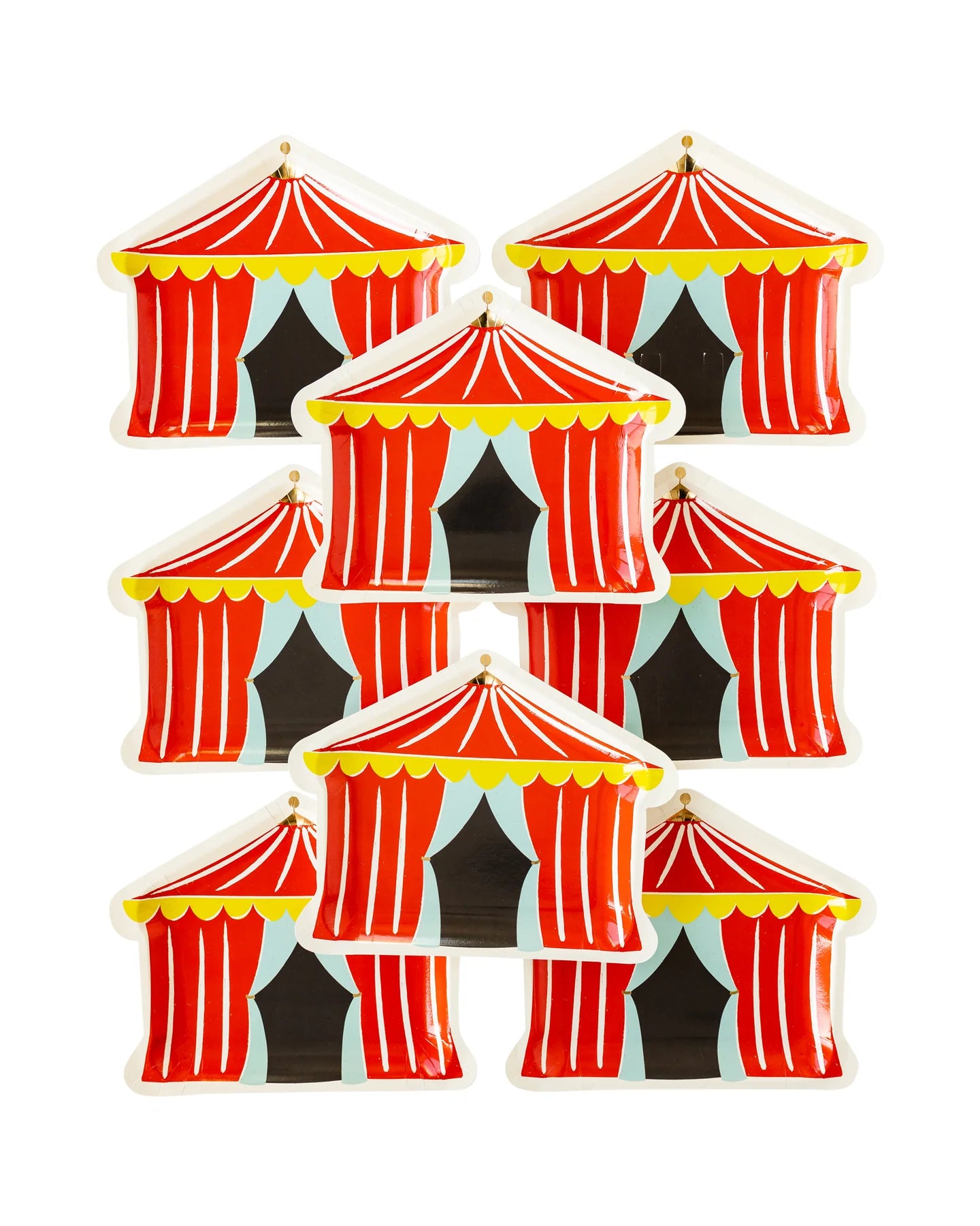 Carnival Tent Shaped Plates 8ct