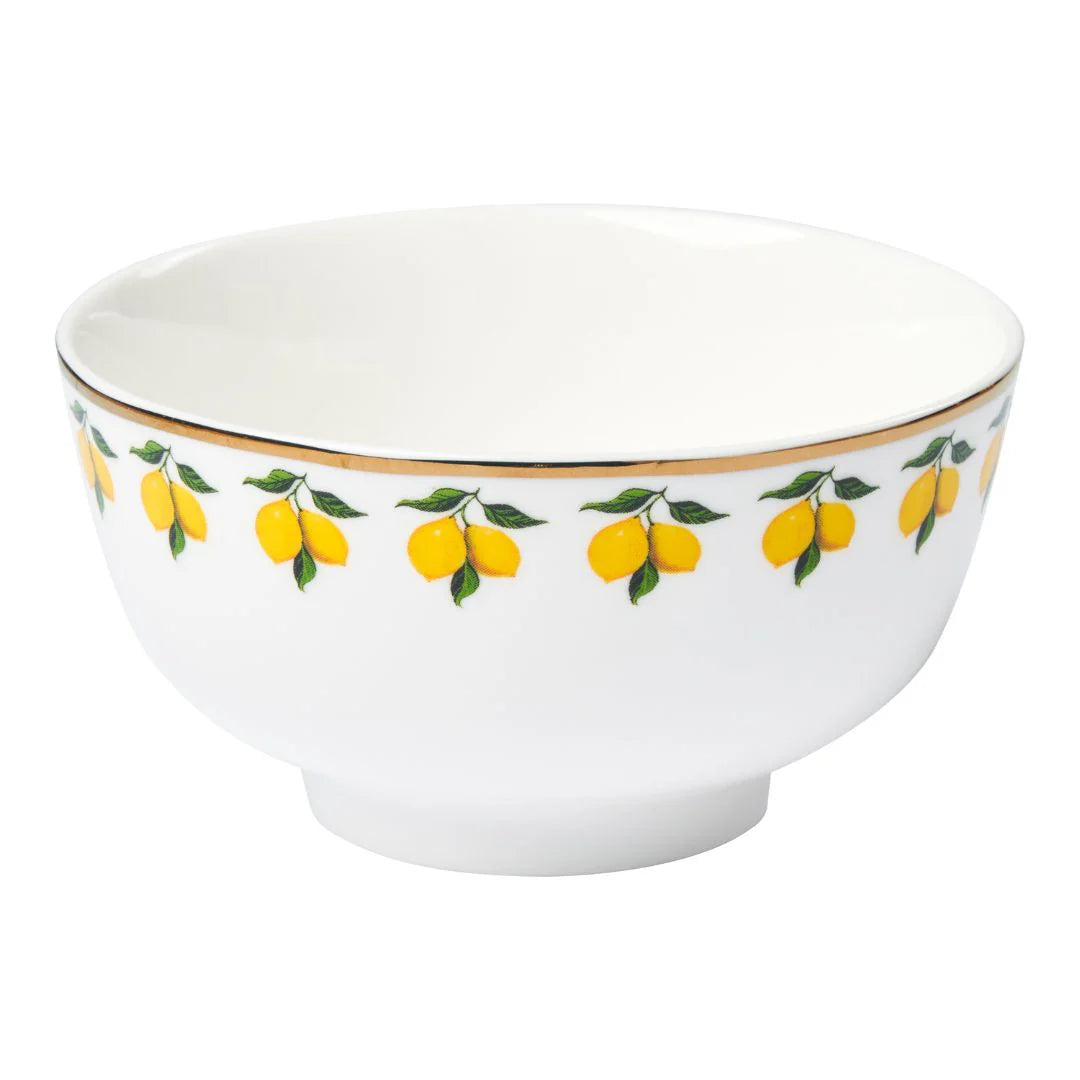 Classic Lemon Ceramic Tidbit Bowl