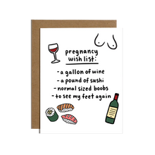 Pregnancy Wishlist Baby Card