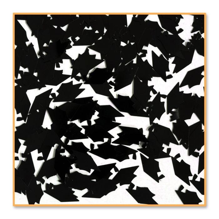 Black Grad Caps Confetti 1/2oz