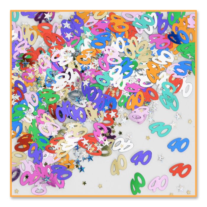 40 & Stars Confetti