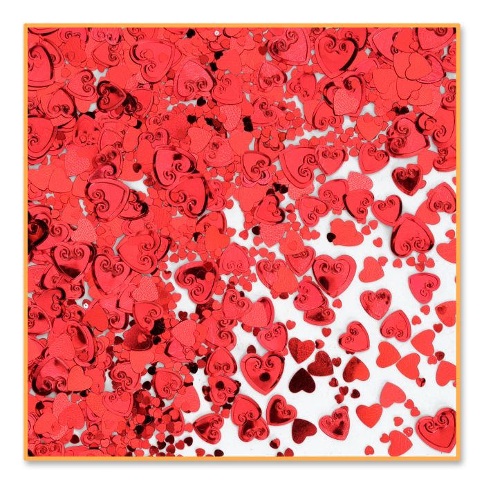 Red Hearts Confetti 1/2oz