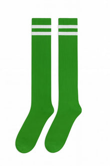 Green Knee High Striped Socks