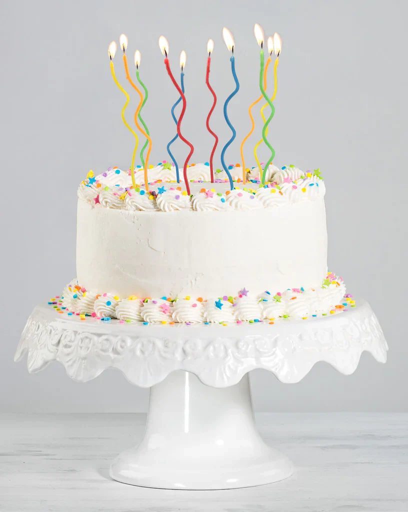 Slim Curly Candles - Rainbow 10ct