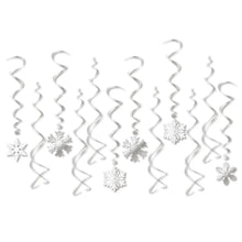 Snowflake Hanging Swirl Decorations 12ct