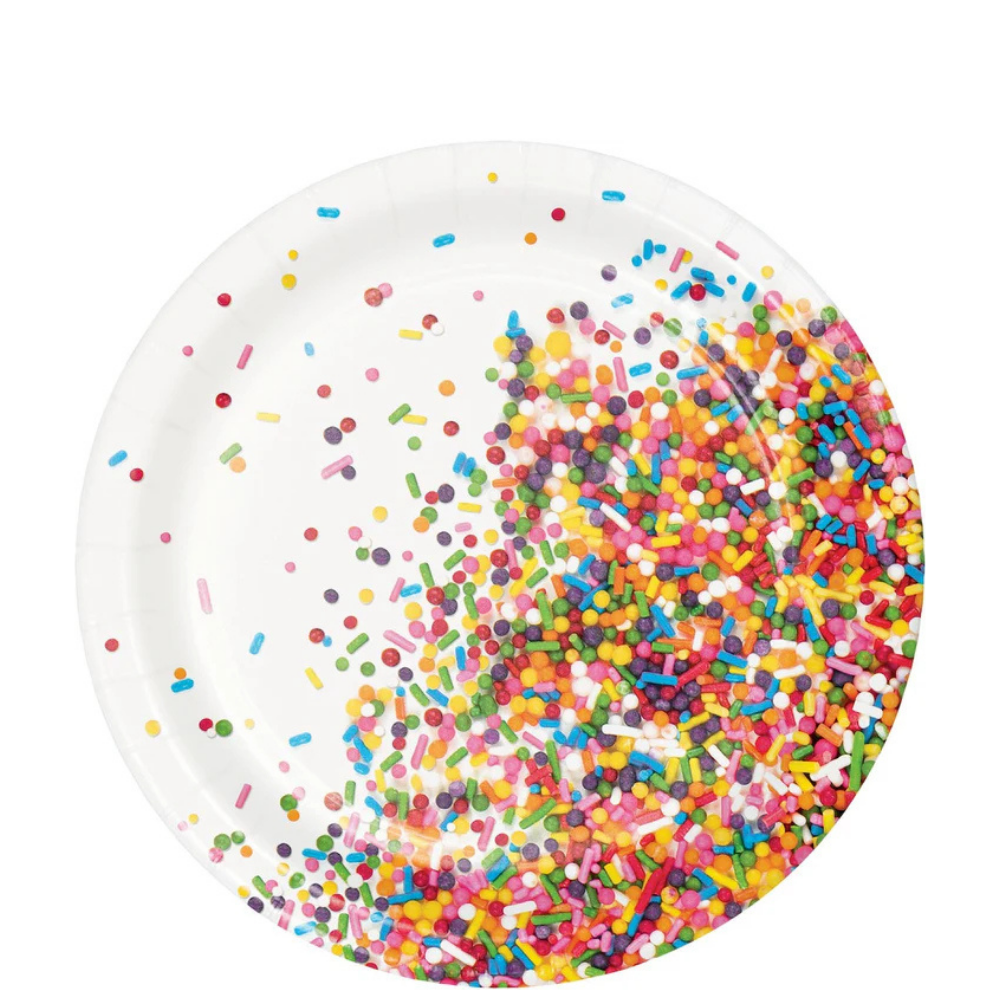 Confetti Sprinkles 7in Dessert Plates 8ct