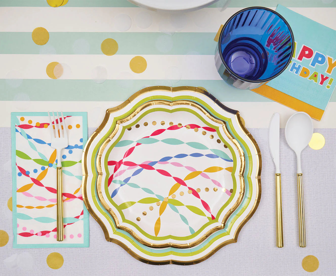 Bright Birthday 10.5in Dinner Plates 8ct