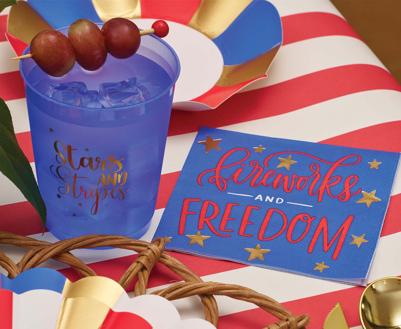 Modern Patriotic Frost Flex 16oz Cups 8ct