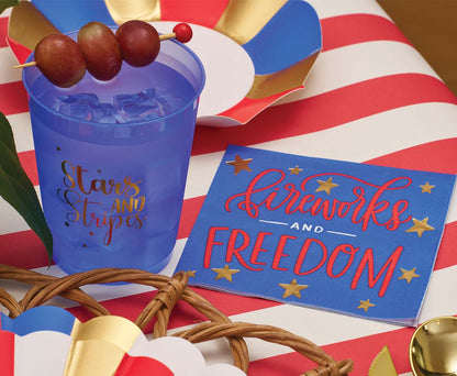 Modern Patriotic Frost Flex 16oz Cups 8ct