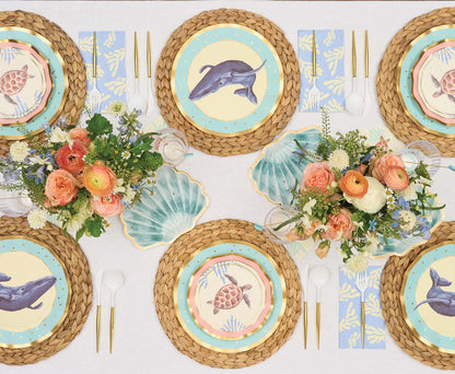 Pastel Sea 8in Salad/Dessert Plates 8ct
