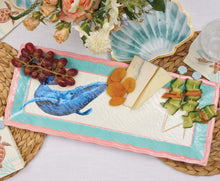 Pastel Sea Rectangle Melamine Serving Tray - Whale