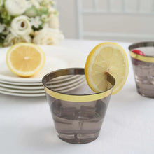 Premium Tumblers Black w/Gold Rim 20 Ct.