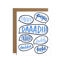 Dad Word Bubbles Card