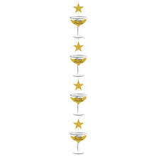 NYE Hanging Champagne Glass Decoration