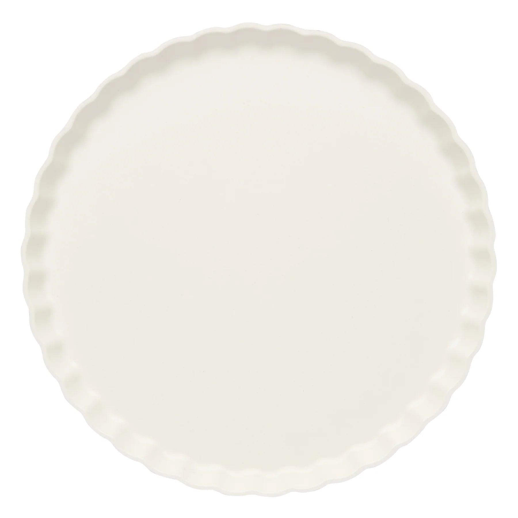 White Eco Pleated 11in Dinner Plates 8ct
