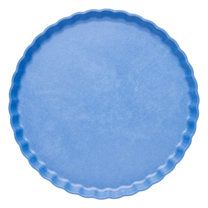 French Blue Eco Pleated 11in Dinner Plates 8ct